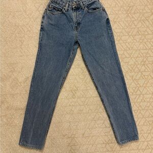 POLO JEANS CO. Stylish Straight Leg Women's Jeans 6 B medium blue 100%cotton VTG